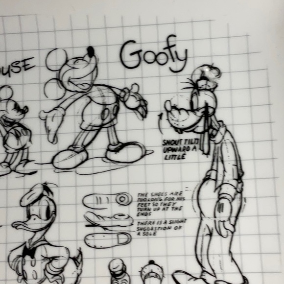 Disney Sketch Book Drawing Rectangular Platter Mickey Mouse 90th - Picture 4 of 7